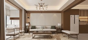 新中式三居室客廳裝修效果圖