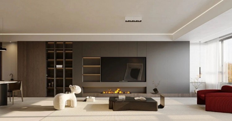 現(xiàn)代簡約三居室客廳裝修效果圖