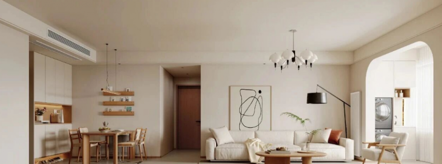 原木風(fēng)兩居室客廳裝修效果圖