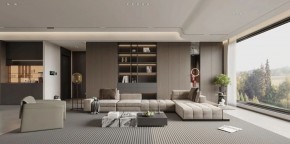 意式極簡(jiǎn)三居室客廳裝修效果圖