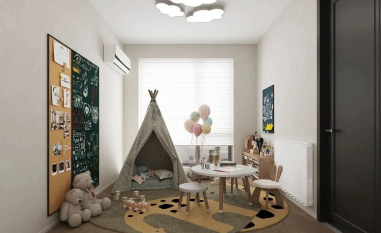 現(xiàn)代法式三居室兒童房裝修效果圖