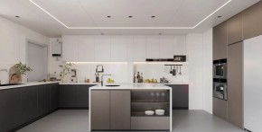 現(xiàn)代簡約三居室廚房裝修效果圖