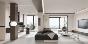 現(xiàn)代簡約三居室客廳裝修效果圖