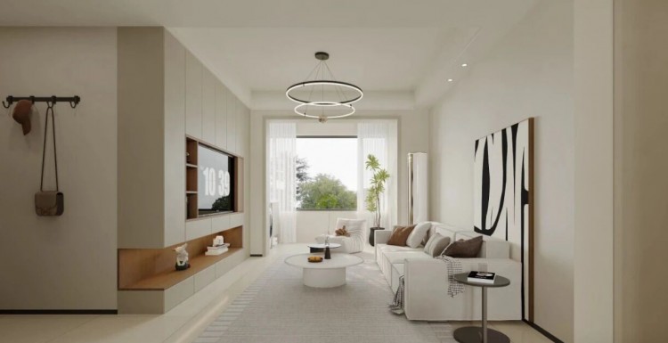 現(xiàn)代簡約三居室客廳裝修效果圖