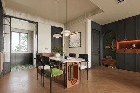 法式中古三居室餐廳裝修效果圖