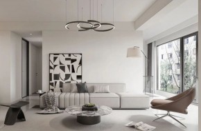 現(xiàn)代簡(jiǎn)約復(fù)式別墅客廳裝修效果圖