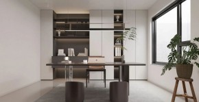 現(xiàn)代簡(jiǎn)約復(fù)式別墅書(shū)房裝修效果圖