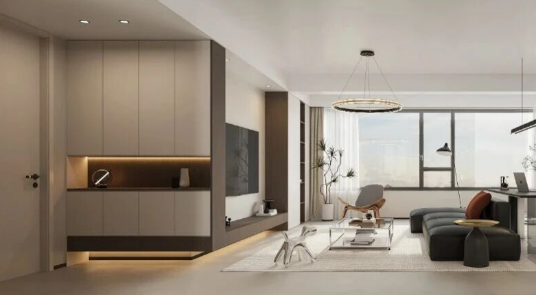 現代簡約三居室玄關裝修效果圖