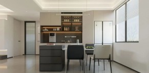 現(xiàn)代簡(jiǎn)約三居室餐廳裝修效果圖