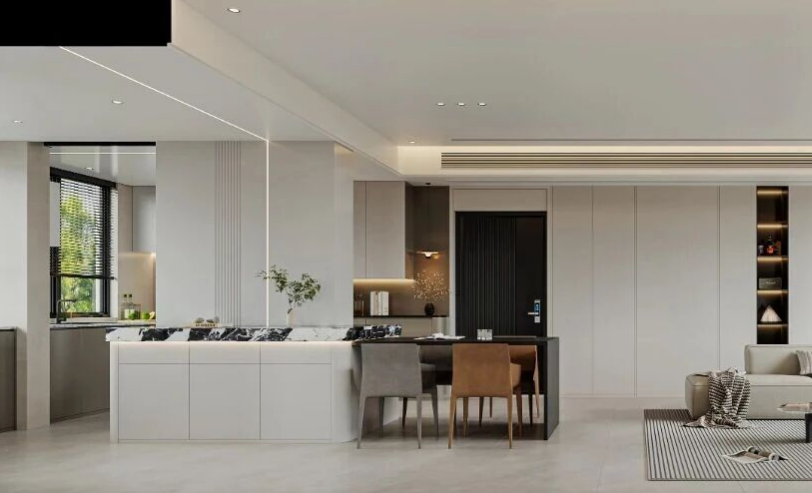 現(xiàn)代簡(jiǎn)約三居室餐廳裝修效果圖