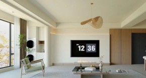 原木風三居室客廳裝修效果圖