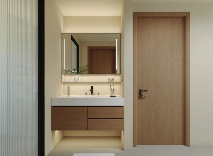 原木風(fēng)三居室衛(wèi)生間裝修效果圖