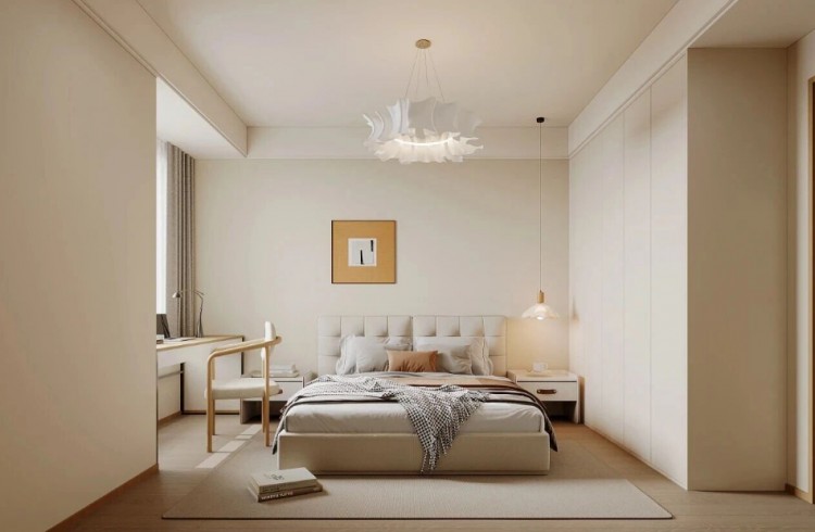 現(xiàn)代簡約三居室臥室裝修效果圖