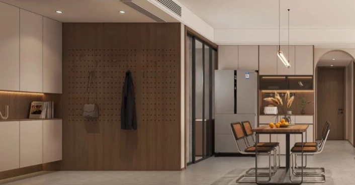 簡約田園風三居室玄關(guān)裝修效果圖