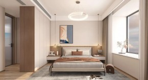 簡(jiǎn)約田園風(fēng)三居室臥室裝修效果圖