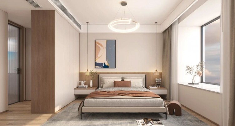 簡約田園風(fēng)三居室臥室裝修效果圖