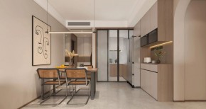 簡(jiǎn)約田園風(fēng)三居室餐廳裝修效果圖